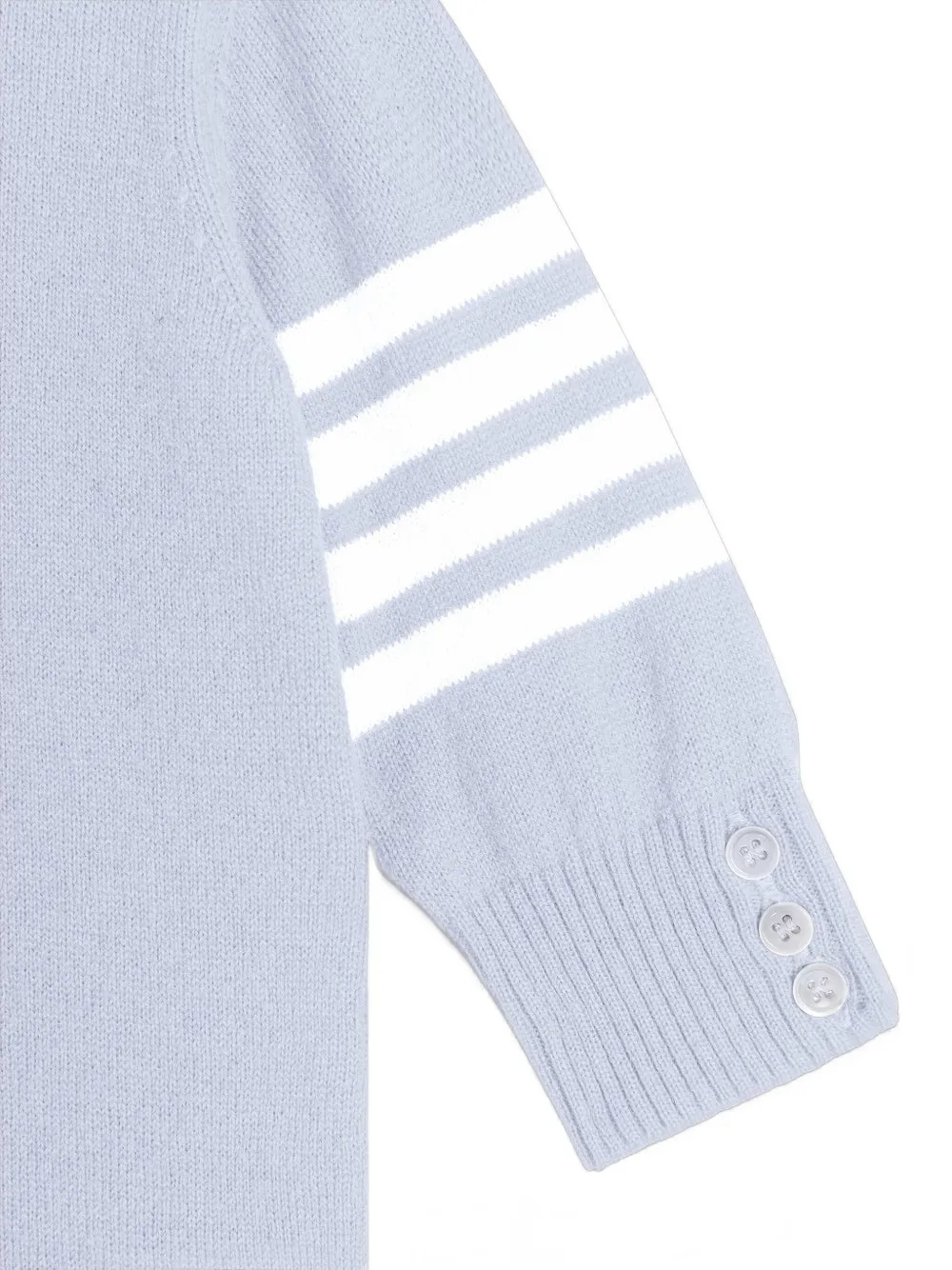 Thom Browne 4-bar Buttoned Babygrow In Blue