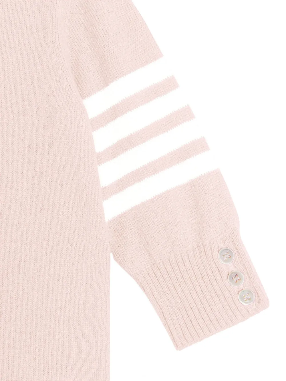 Thom Browne 4-bar Buttoned Babygrow In Pink