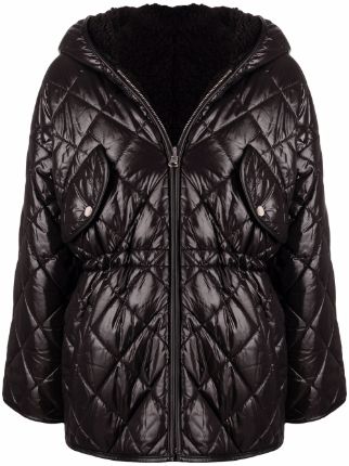 maje quilted hooded jacket