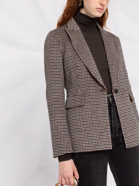 Maje houndstooth-pattern Blazer - Farfetch