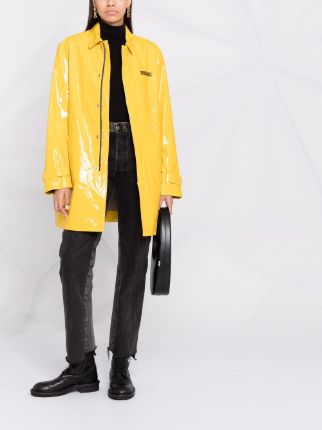 slogan-print rain coat展示图