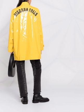 slogan-print rain coat展示图