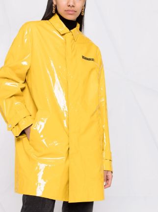 slogan-print rain coat展示图