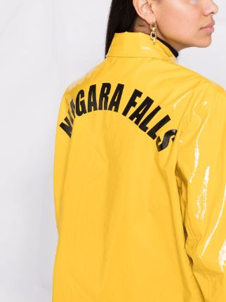 slogan-print rain coat展示图