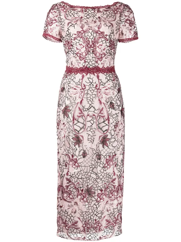marchesa notte tea length dress