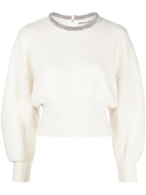 Alexander Wang balloon-sleeve knitted top