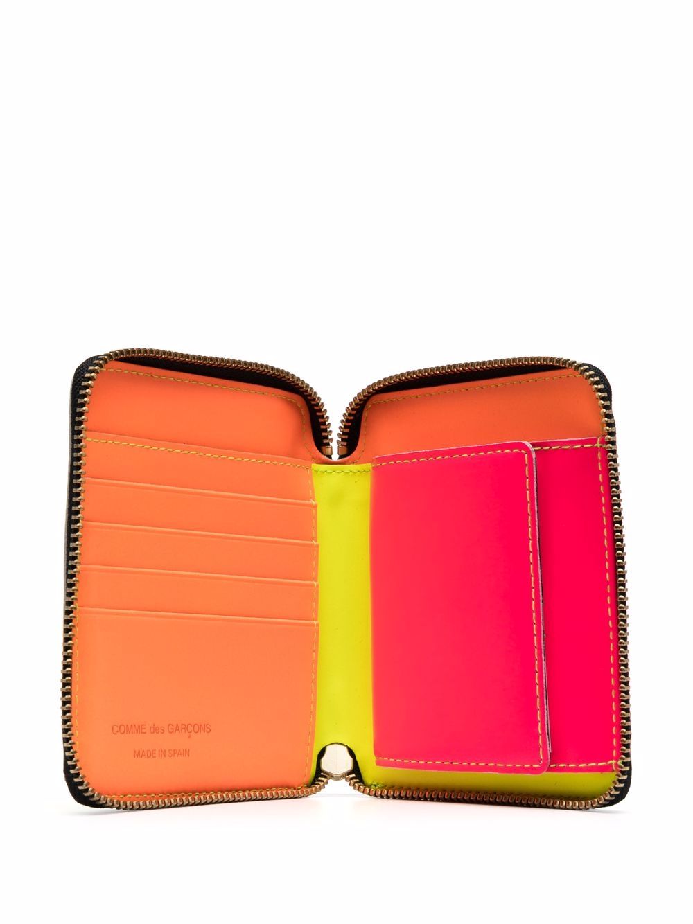 фото Comme des garçons wallet кошелек super fluo с круговой молнией