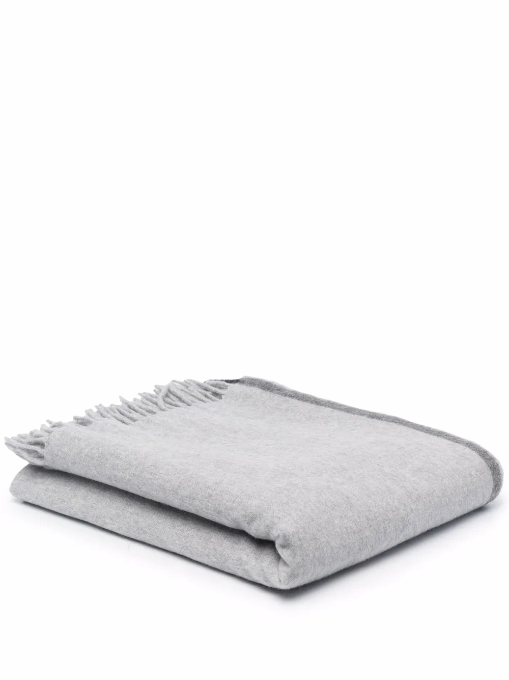 

Brunello Cucinelli manta con flecos - Gris