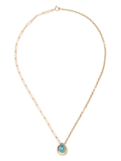 Yvonne Léon 18kt yellow gold Swiss topaz pendant necklace
