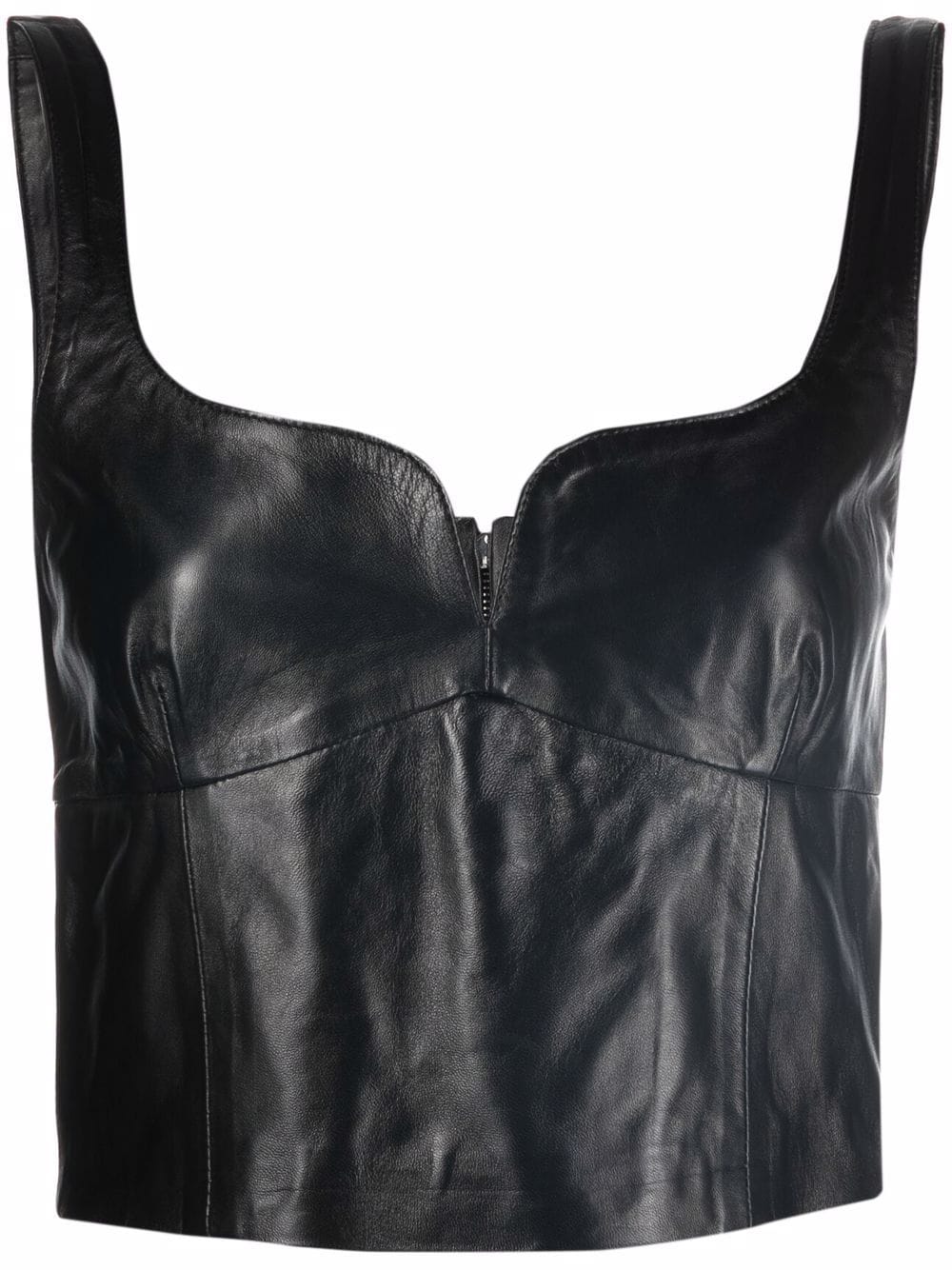 Image 1 of Manokhi cropped leather vest