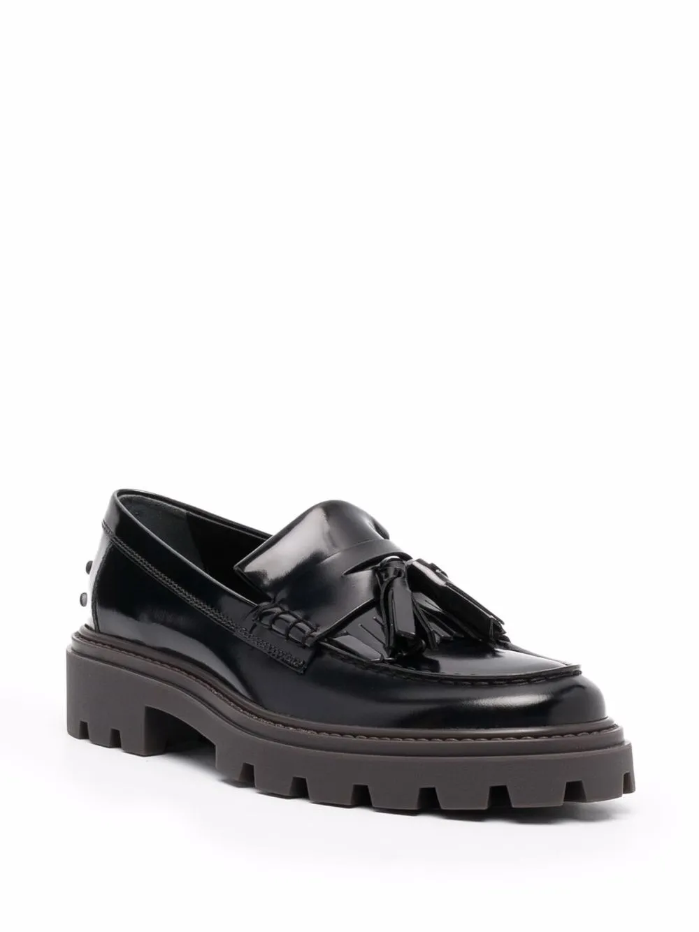 Tod's Tassel-detail Loafers In 黑色