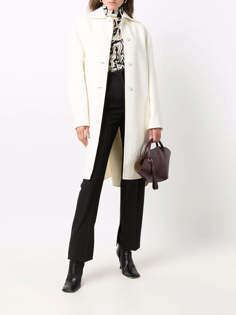 фото Jil sander пальто прямого кроя