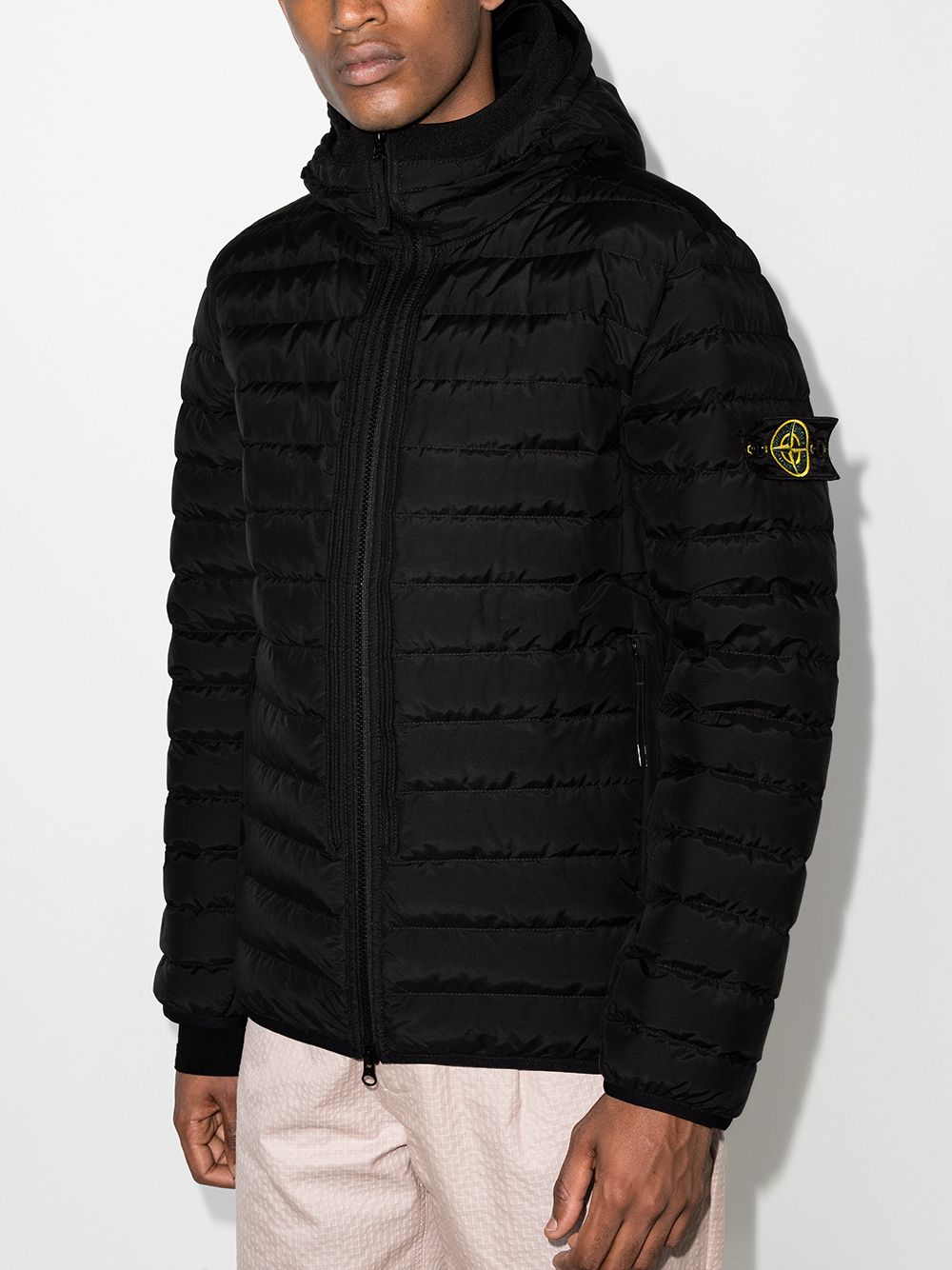 фото Stone island пуховик с нашивкой-логотипом