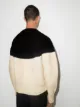 Alexander McQueen two-tone cable-knit jumper