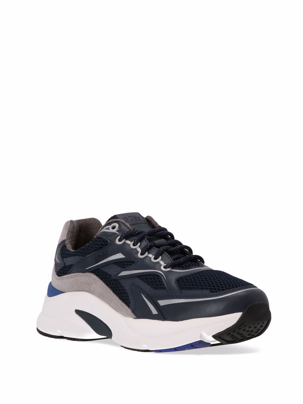 BOSS Sneakers met chunky zool - Blauw