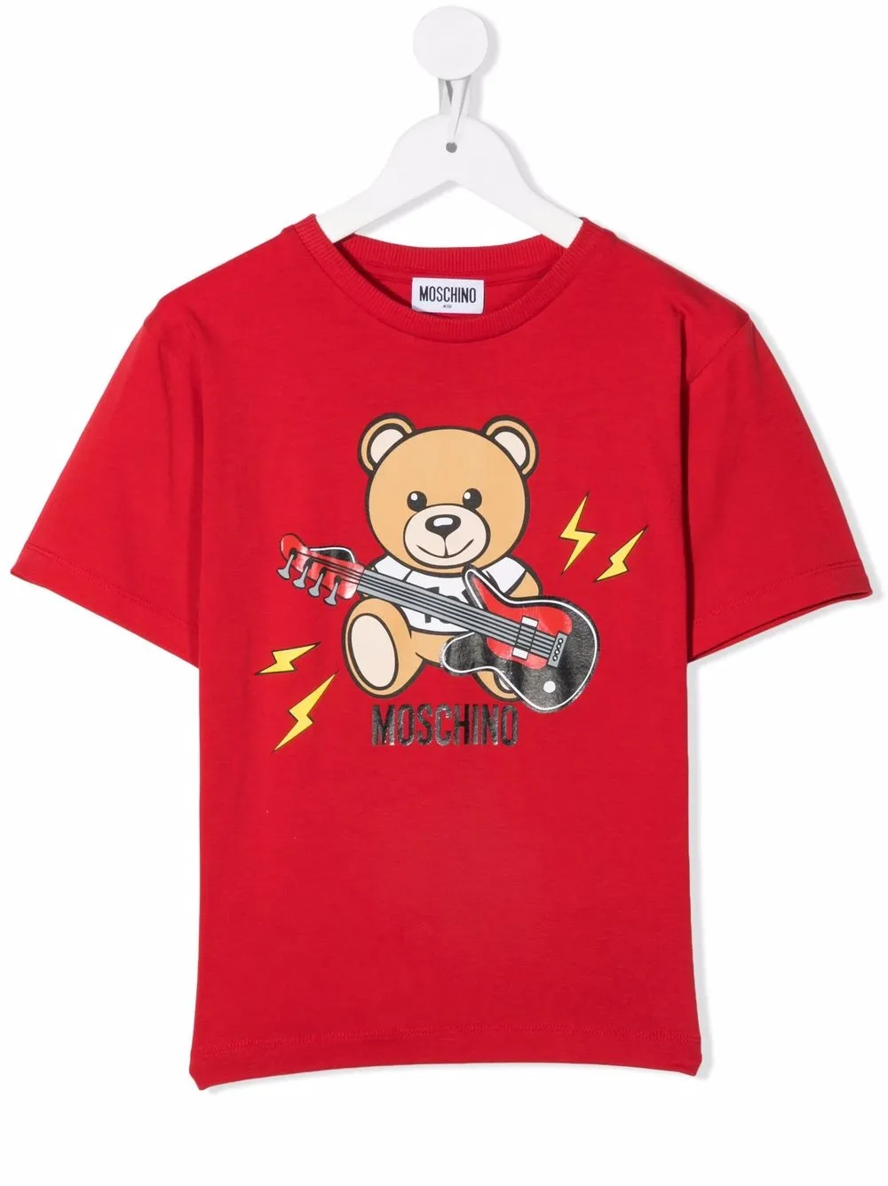 фото Moschino kids футболка с принтом teddy bear