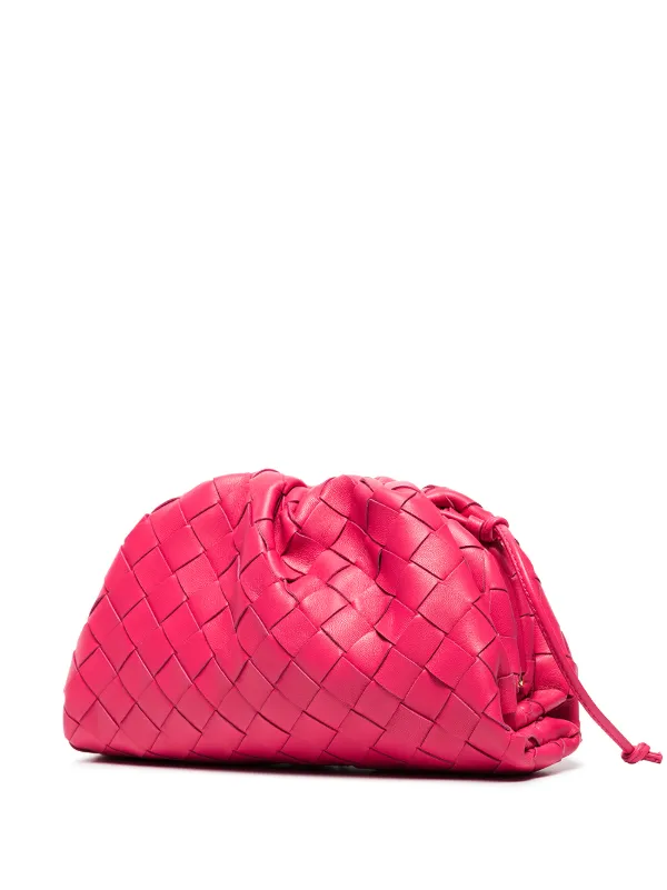 pink woven bolsa