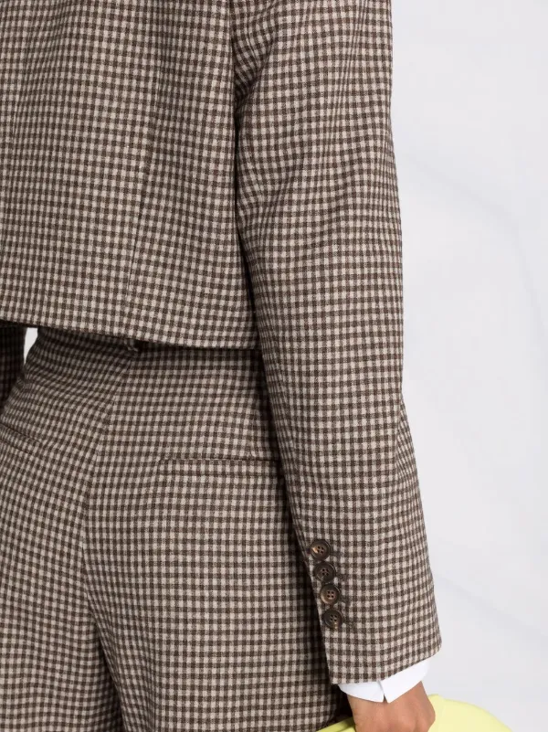 cropped plaid blazer