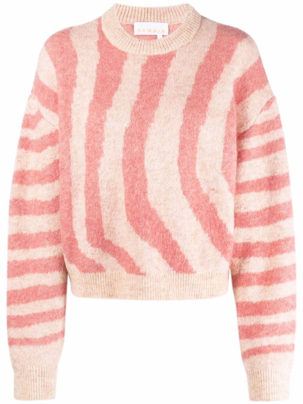 

REMAIN striped knitted jumper - Pink