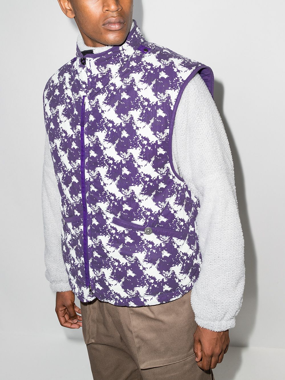 augment abstract-print gilet jacket