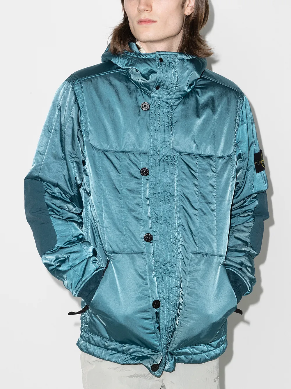 фото Stone island куртка с капюшоном и логотипом compass