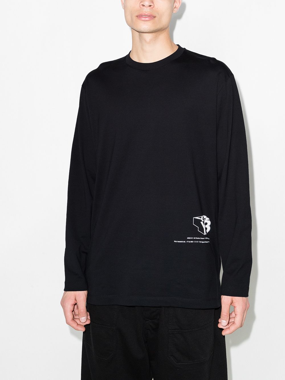 Y-3 T-shirt met lange mouwen - Zwart