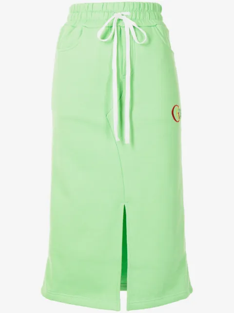 goodboy falda midi con logo bordado