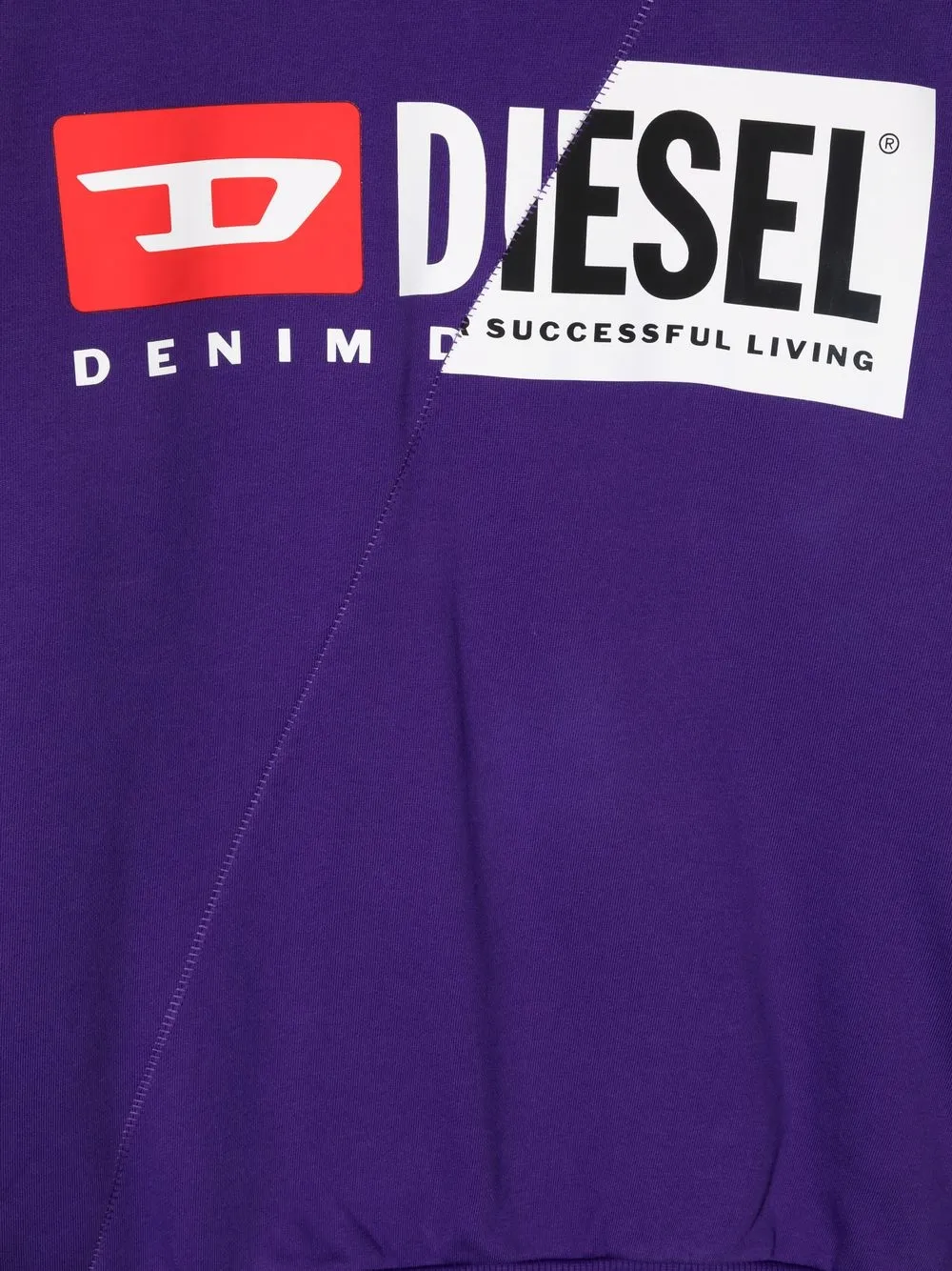 фото Diesel kids худи в технике пэчворк с логотипом