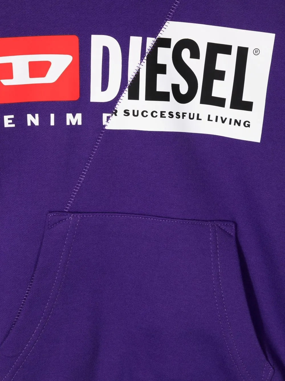 фото Diesel kids худи в технике пэчворк с логотипом