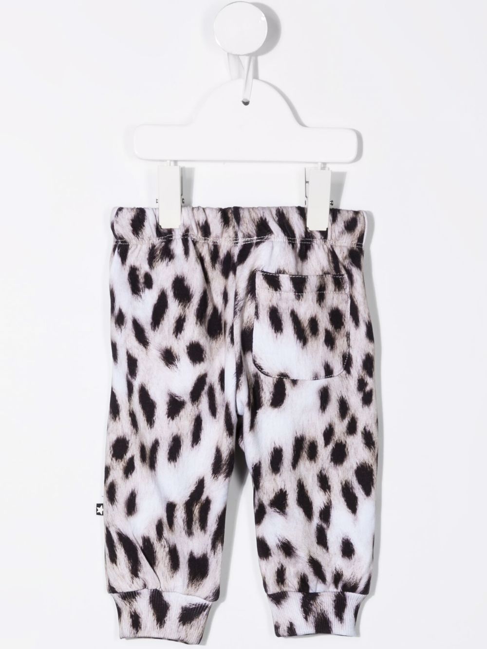 Shop Molo Animal-print Cotton Joggers In Neutrals