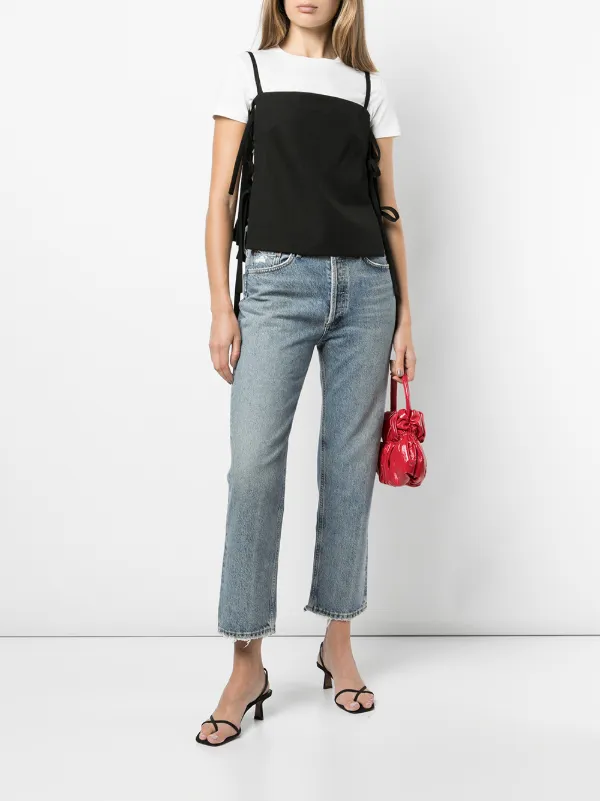 【AGOLDE】ライリー ハイライズ ストレート クロップ ジーンズ AGOLDE RILEY HI RISE CROP DENIM ZEPHYR PIPE AND ROW JEANS