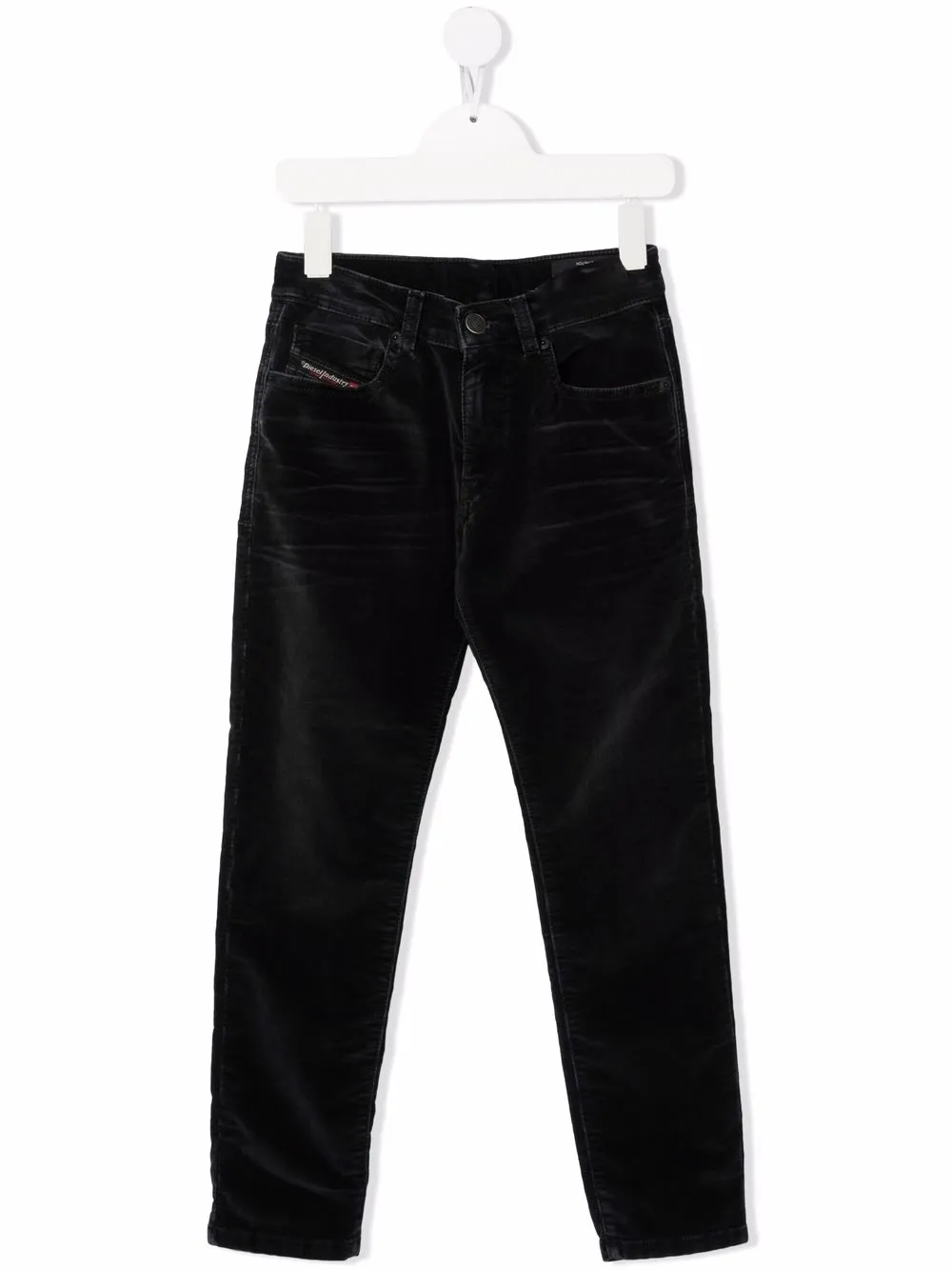 

Diesel Kids pantalones rectos con tiro medio - Negro