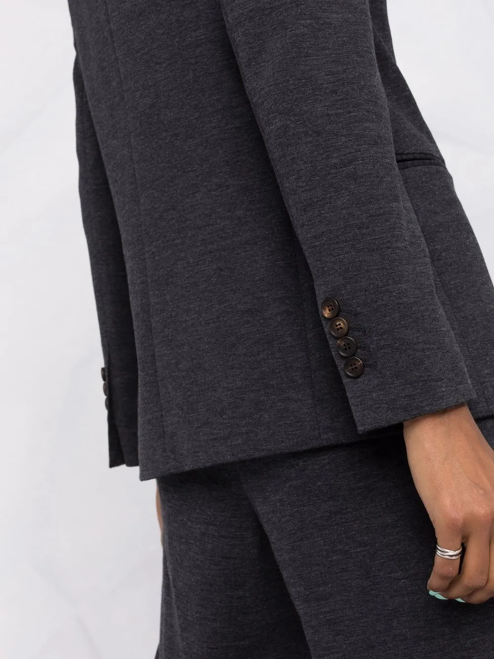 Brunello Cucinelli Blazer verfraaid met ketting Grijs