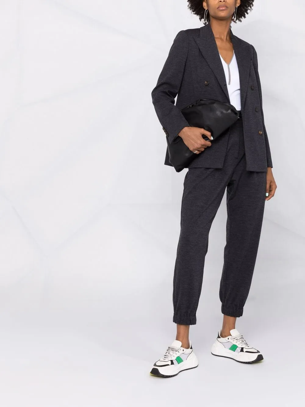 Brunello Cucinelli Monili chain-embellished double-breasted blazer | Blazers | Image 2