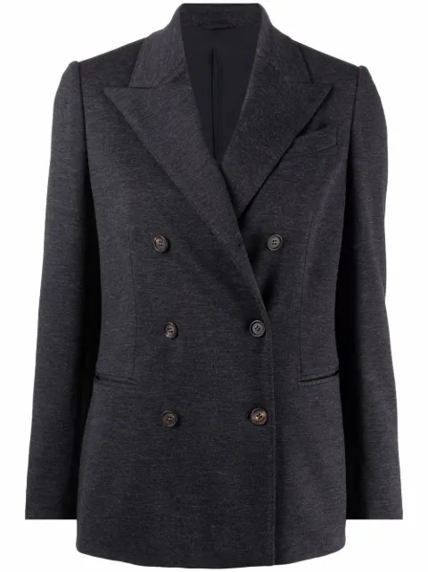 Brunello Cucinelli Monili chain-embellished double-breasted blazer