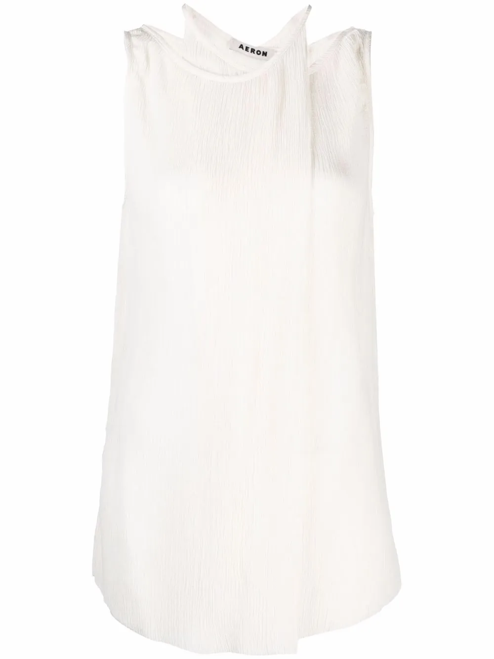 Aeron Asymmetric Draped Tank Top In Neutrals
