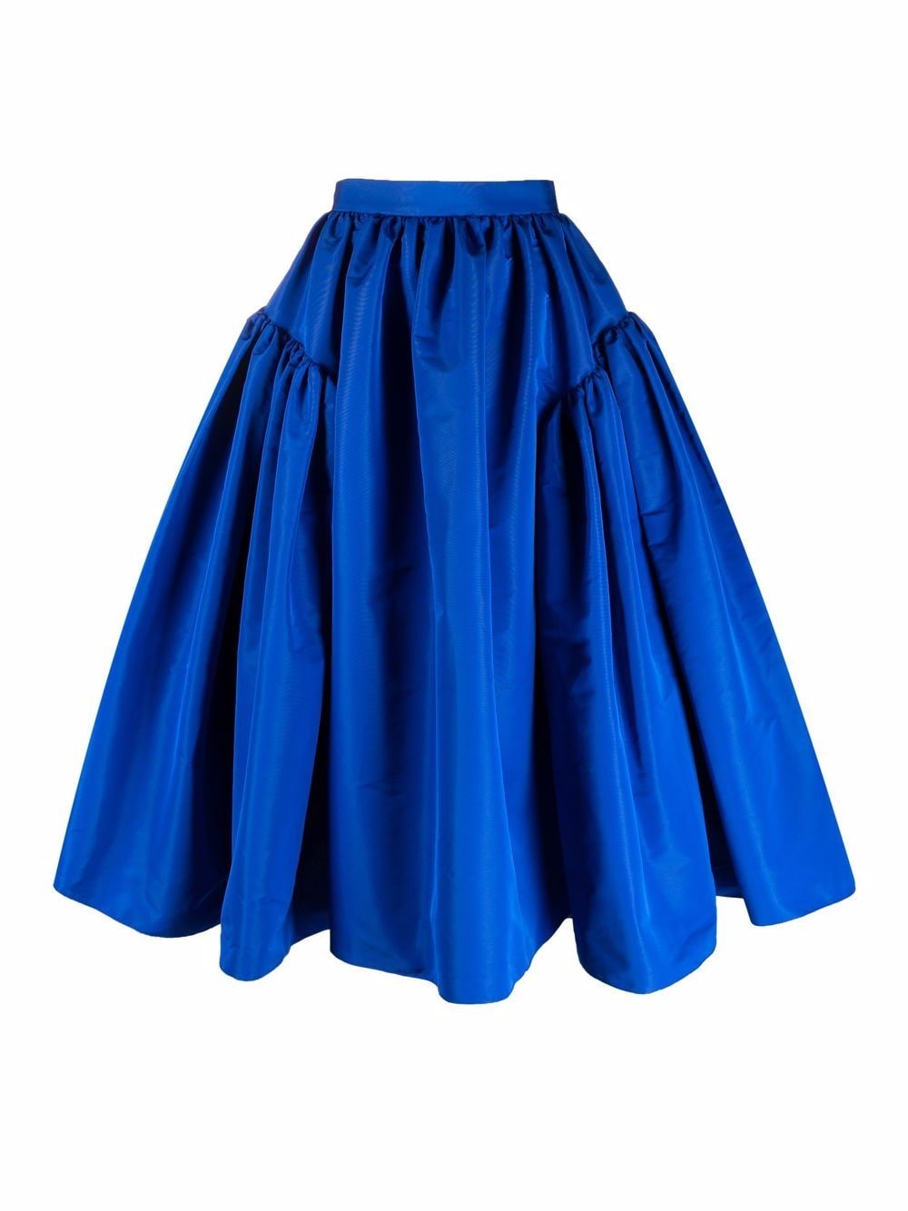 Alexander Mcqueen Exploded Pleated Midi Skirt In Blau | ModeSens