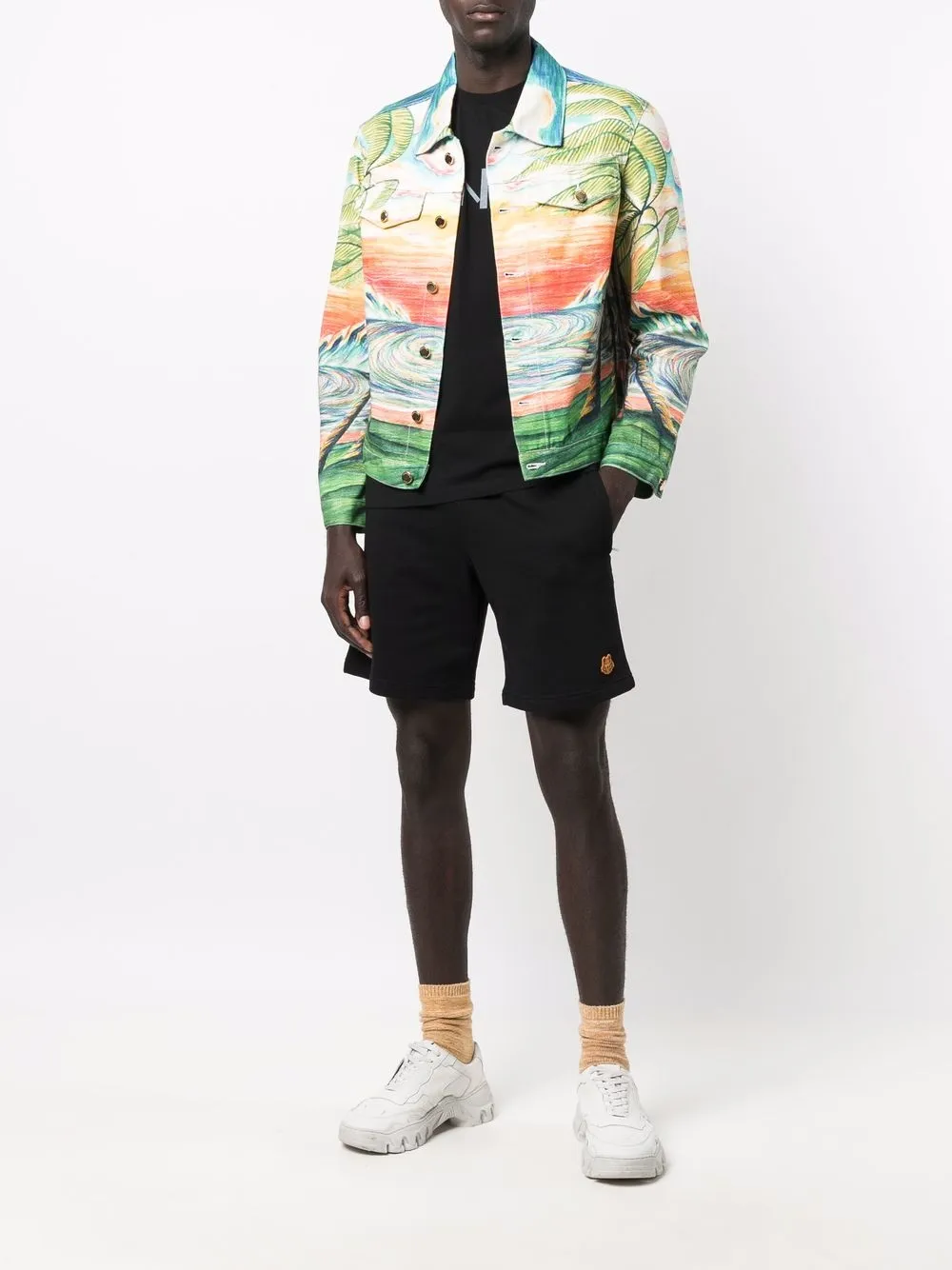 фото Kenzo спортивные шорты с вышивкой