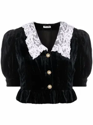 Elena's Choice Lace Collar Blouse [B]