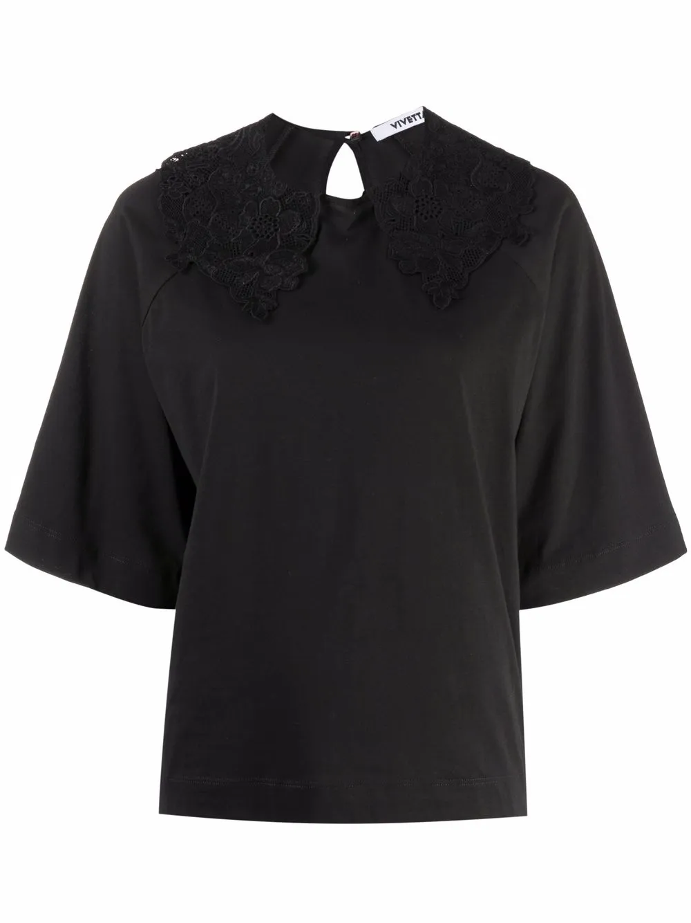 

Vivetta lace-trim cotton blouse - Black