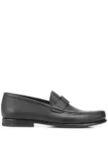 Ferragamo logo-engraved leather loafers - Black