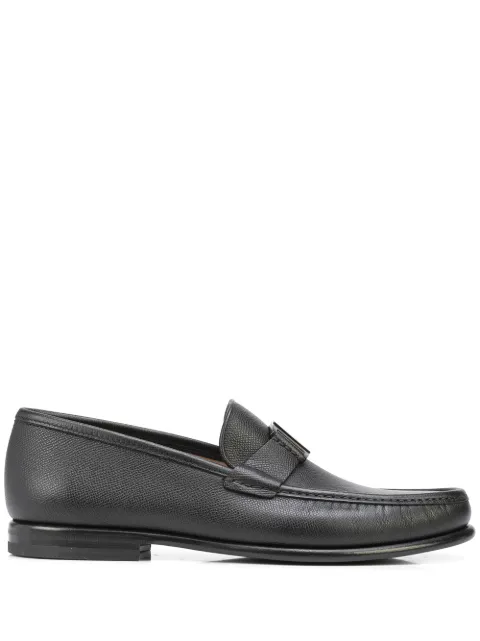 Ferragamo logo-engraved leather loafers