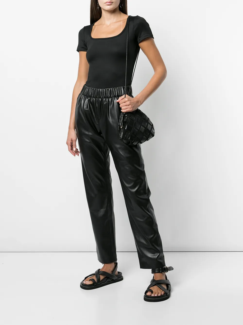 ANINE BING Elastische broek - Zwart