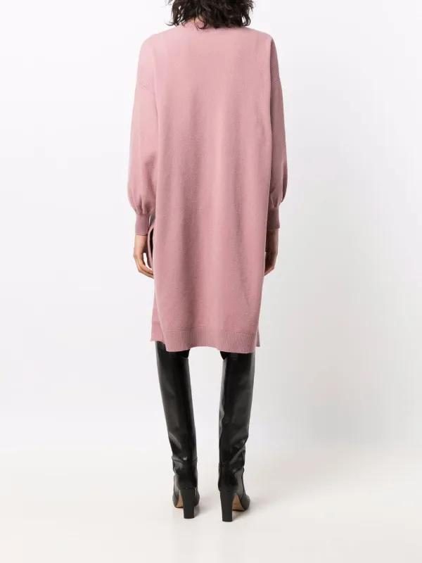 Alberta Ferretti Loose Fit Jumper Dress - Pink