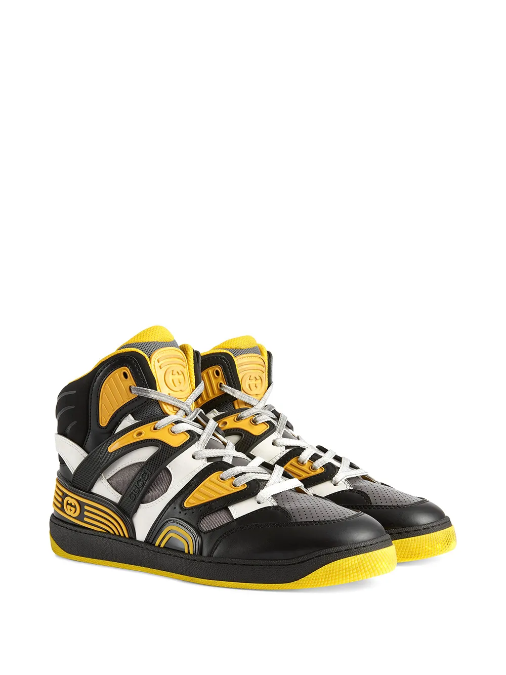 Black and yellow gucci shoes clearance