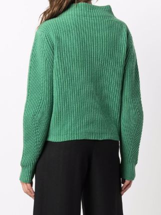 funnel-neck rib knit jumper展示图