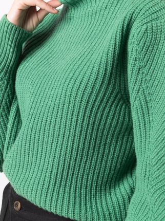 funnel-neck rib knit jumper展示图