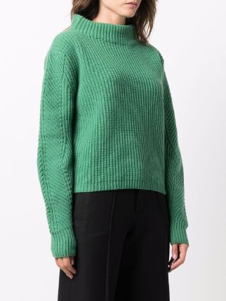 funnel-neck rib knit jumper展示图