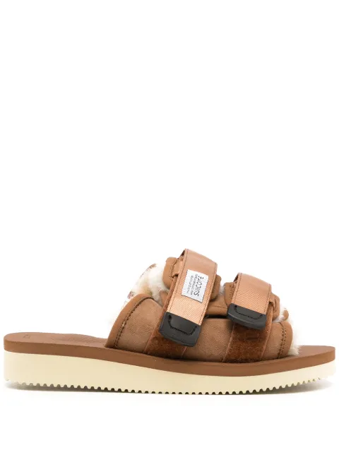 Suicoke Slide Moto com acabamento de pelos