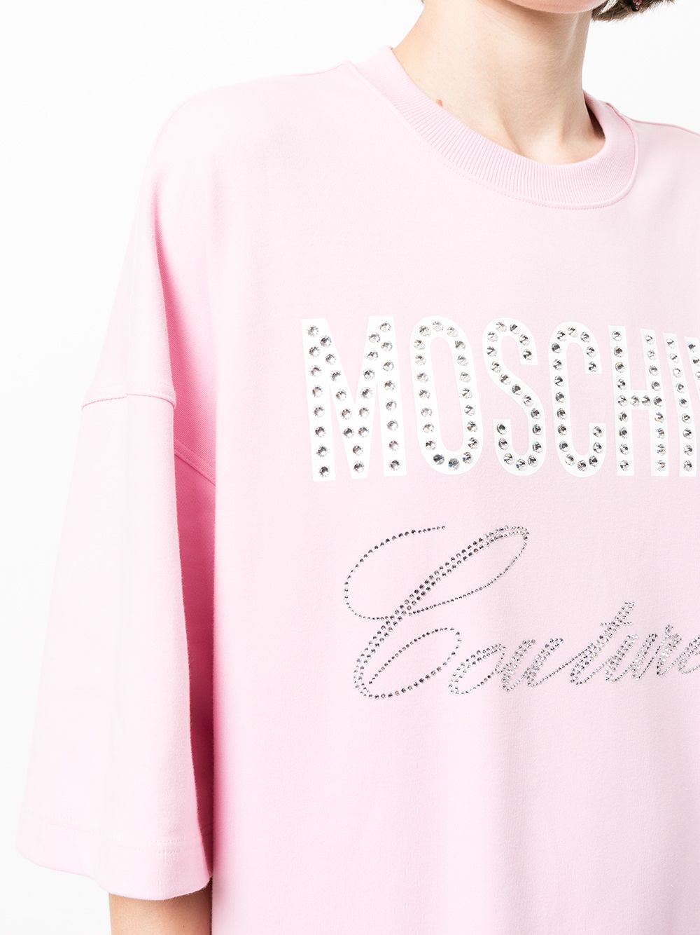 фото Moschino многослойное платье-футболка с логотипом